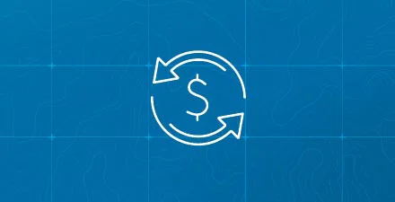 Safe icon on a blue background.