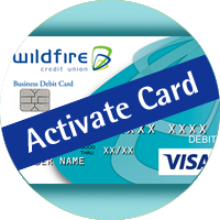 Debit card with activate banner to indicate you can activate your card online