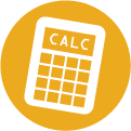 Orange calculator icon