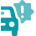 Blue shield icon with a user symbol, representing user security or identity protection.