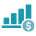 An icon of a bar graph showing an upward trend.