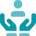 Two hands holding a person icon, symbolizing personal or life insurance.