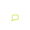 Icon of two phones with a green speech bubble in between, simulating texting.