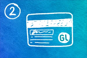 Greenlight animated card in white text on gradient teal background.