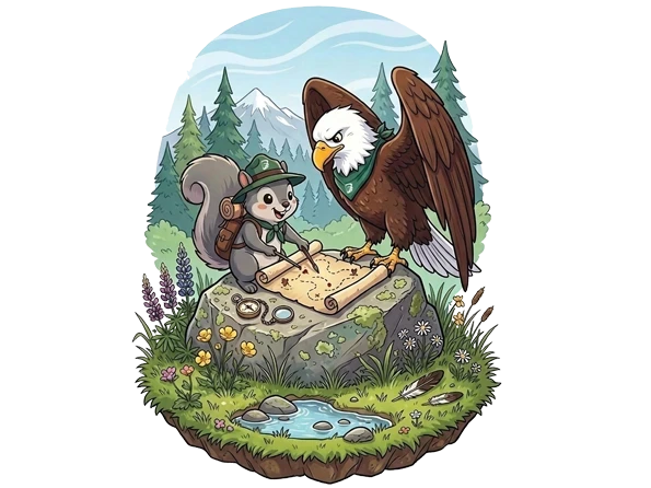 Scout Soars with Her Eagle Friend!