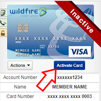 Credit Card being activated online