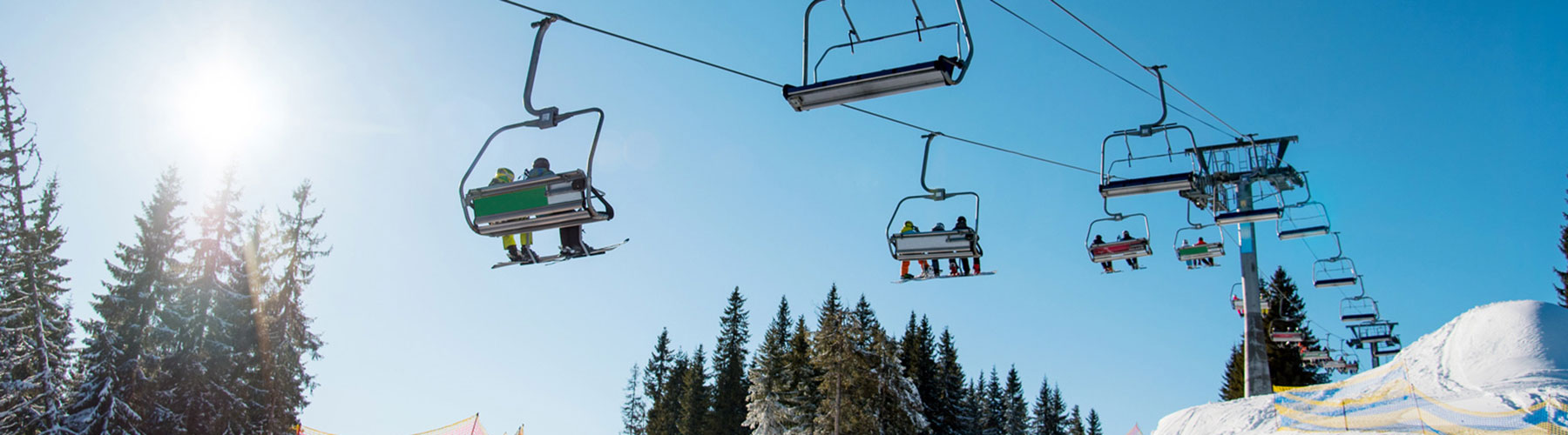 Ski-Lift on sunny day Ski-Lift on sunny day