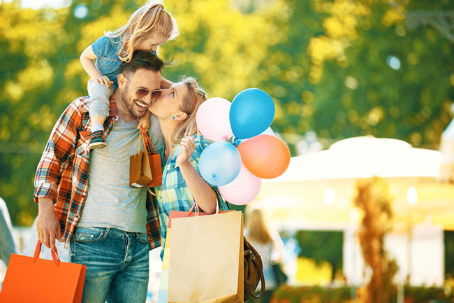 Family at a outdoor event