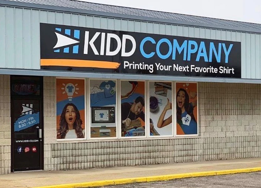 Picture taken outside of Kidd Company business store front in Clio, Michigan.